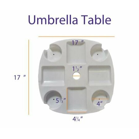 IMPACT CANOPY Beach Umbrella Table Accessory , Grey 489990002